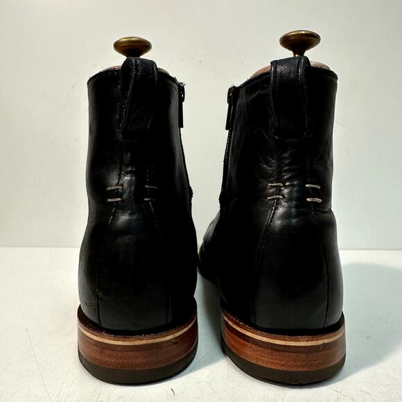 NEW HEELS Rancourt & Co. x Helm Pablo Zip Moto Ankle Boot Black Horween USA 11 D main image 4